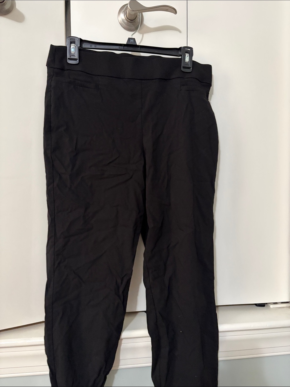 Black Pull-On Stretch Pants